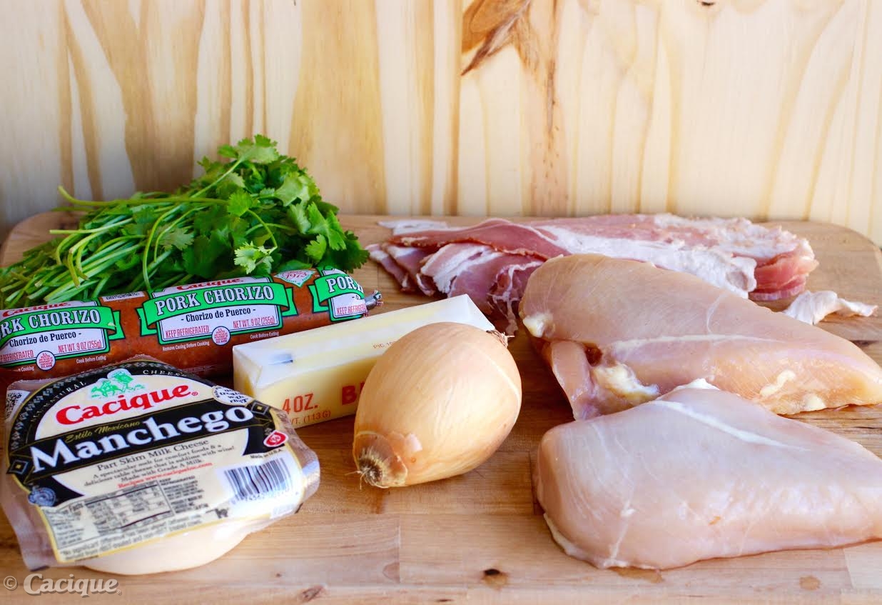 Chicken Rolls with Chorizo and Manchego Cheese Cacique® Inc.