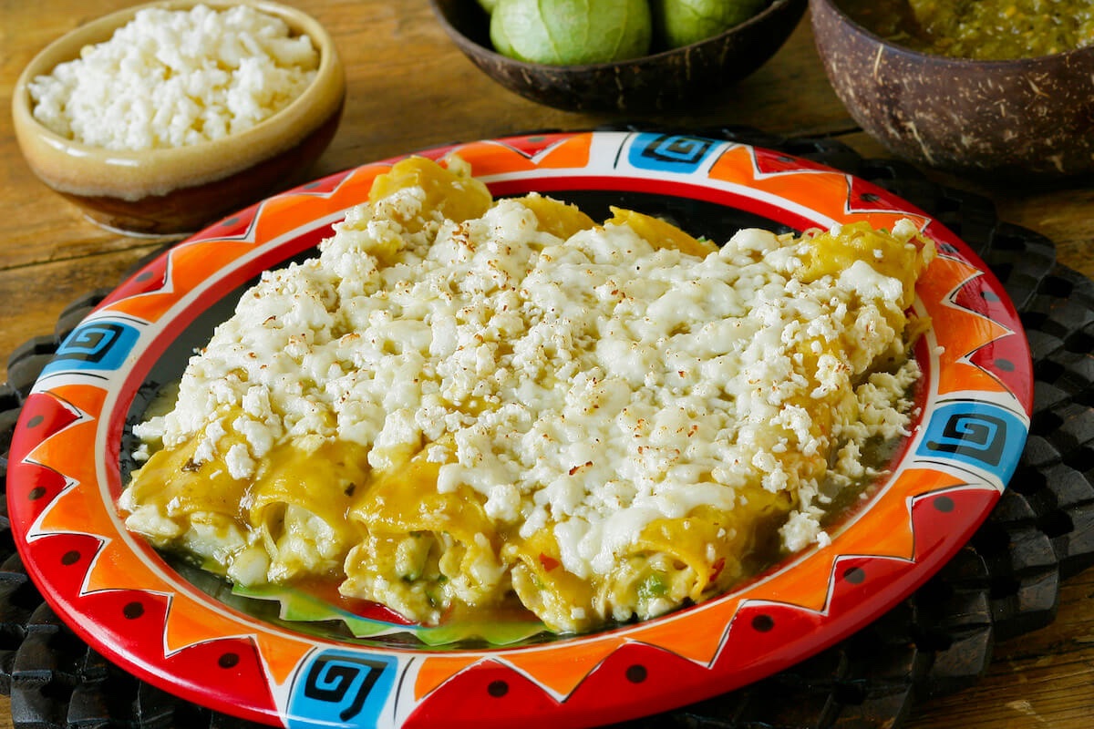 Green Chicken Enchiladas | Cacique® Foods