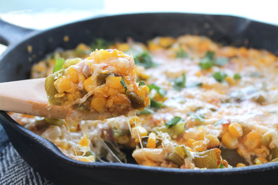 Grilled Anaheim chile and corn with melted queso enchillado 3
