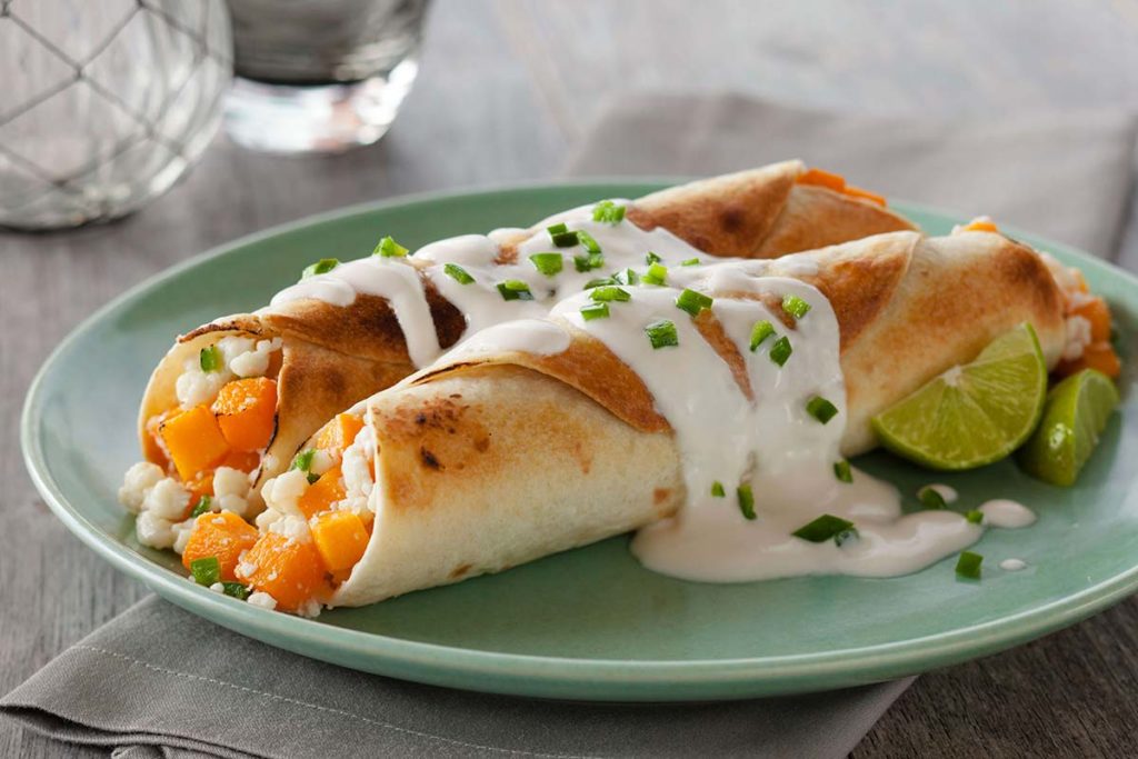 Baked Butternut Squash & Queso Fresco Flautas Cacique® Inc.
