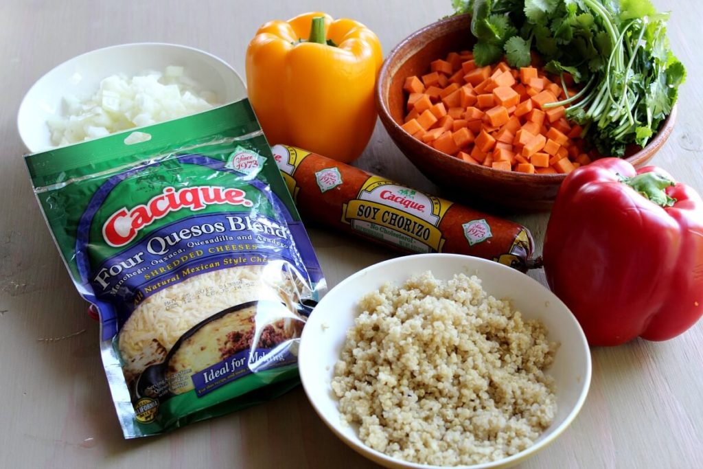 Soy Chorizo and Quinoa Stuffed Peppers Cacique® Inc.