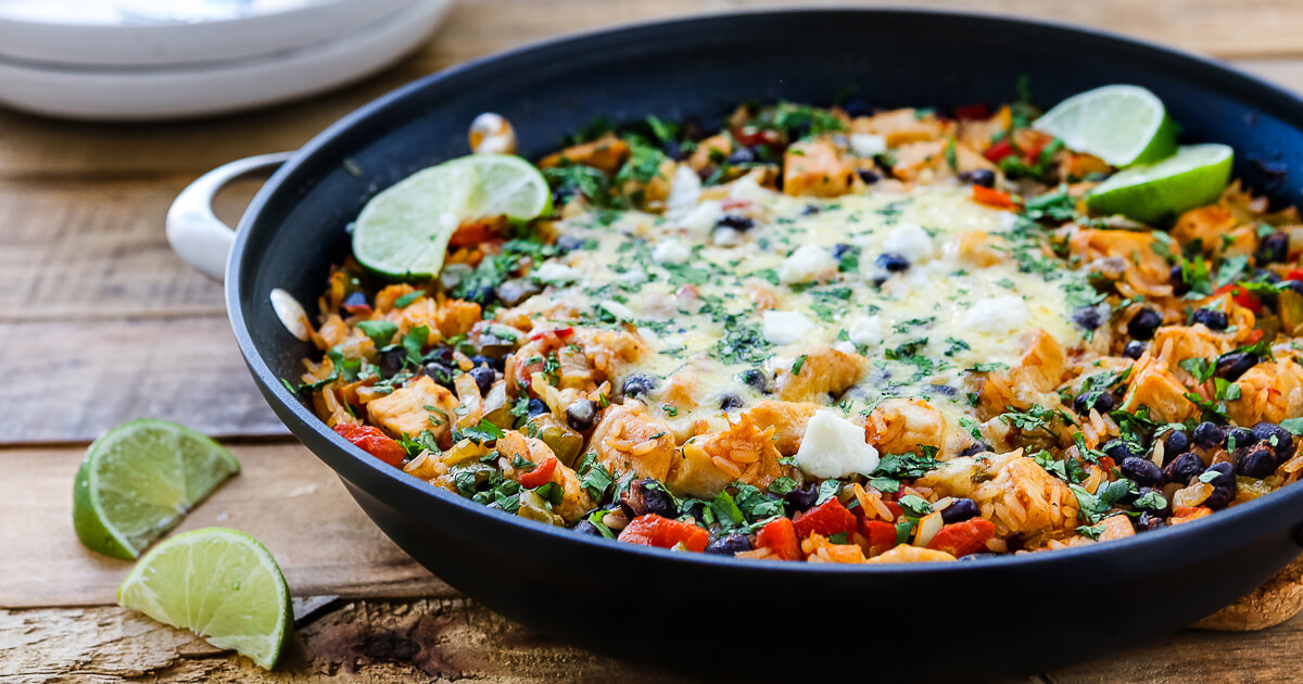 One-Pot Cheesy Enchilada Rice with Chicken | Cacique® Inc.