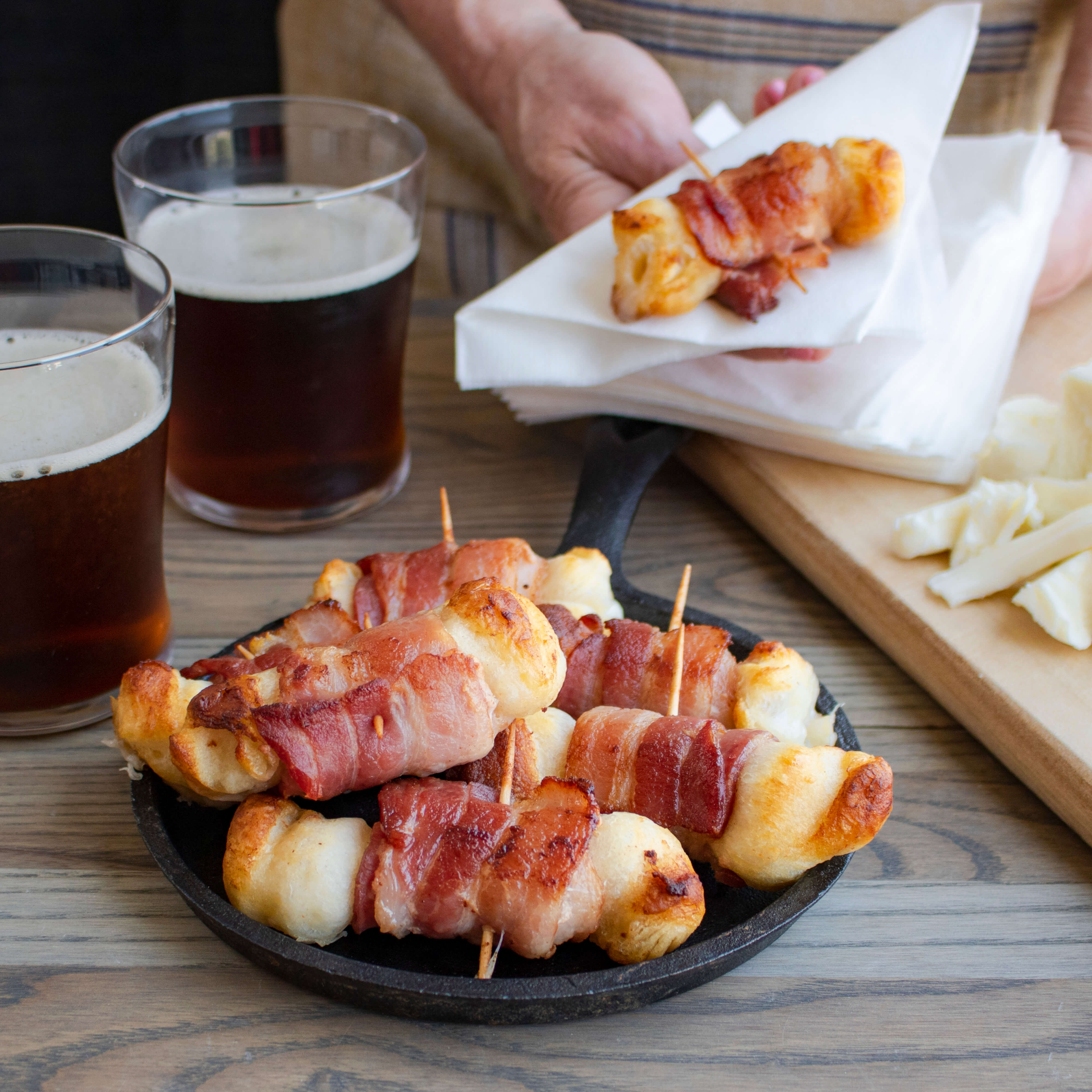 Bacon Wrapped Cacique® Oaxaca Cheese Bombs