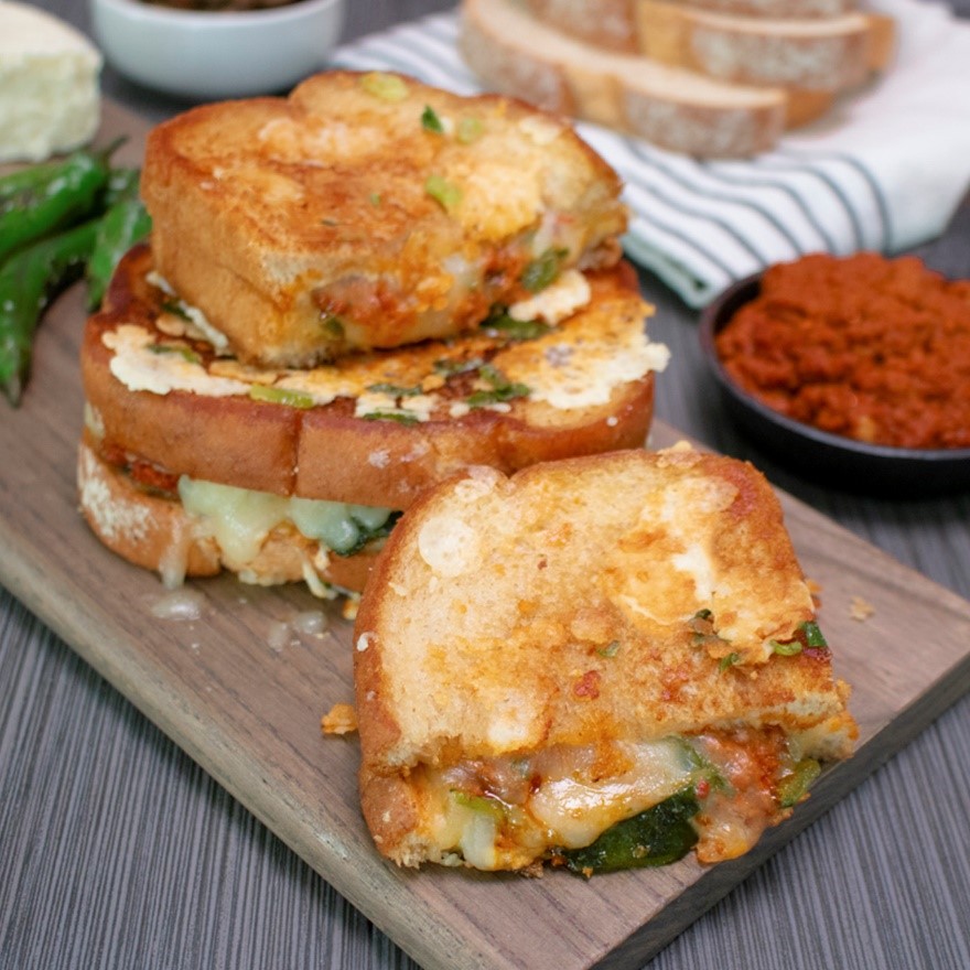 Green Chile Grilled Cheese Sandwich