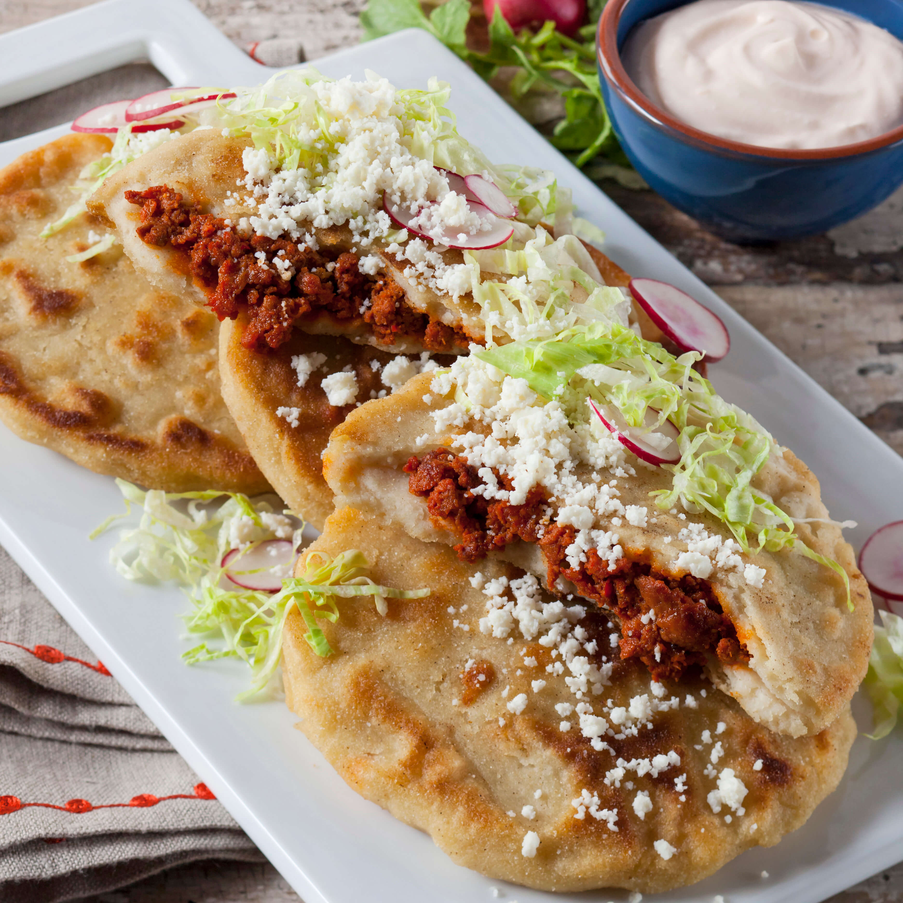 Longaniza and Cotija Pupusas