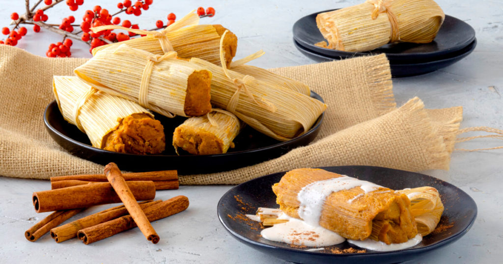 Pumpkin Pie Tamales with Pumpkin Pie Crema Cacique® Inc.
