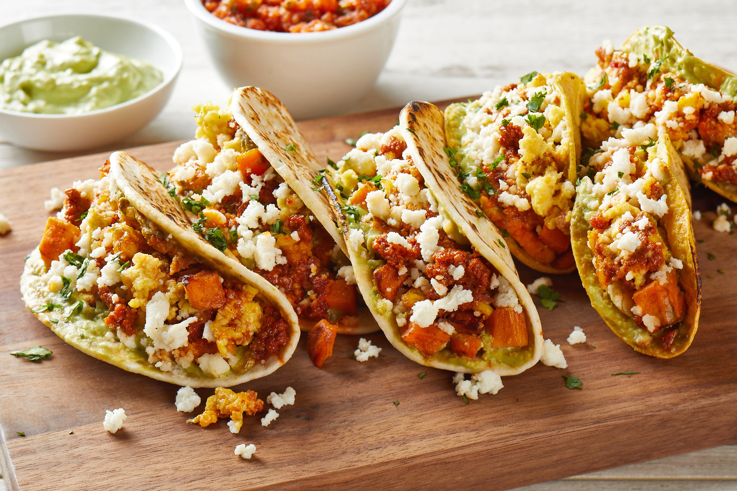 Chorizo & Sweet Potato Breakfast Tacos