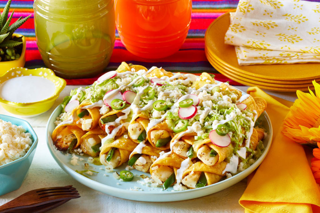 Flautas with Queso Fresco & Rajas Cacique® Inc.