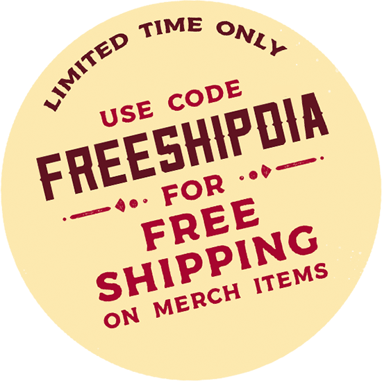 Use code FREESHIPHHM for Free Shipping on Merch Items