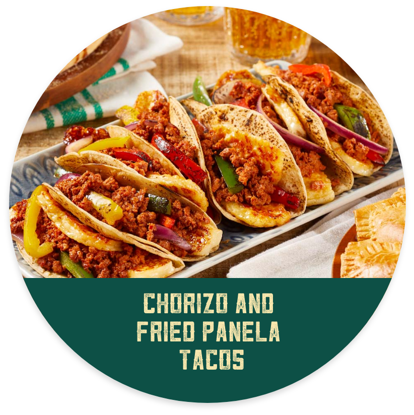Chorizo and Fried Panela Tacos