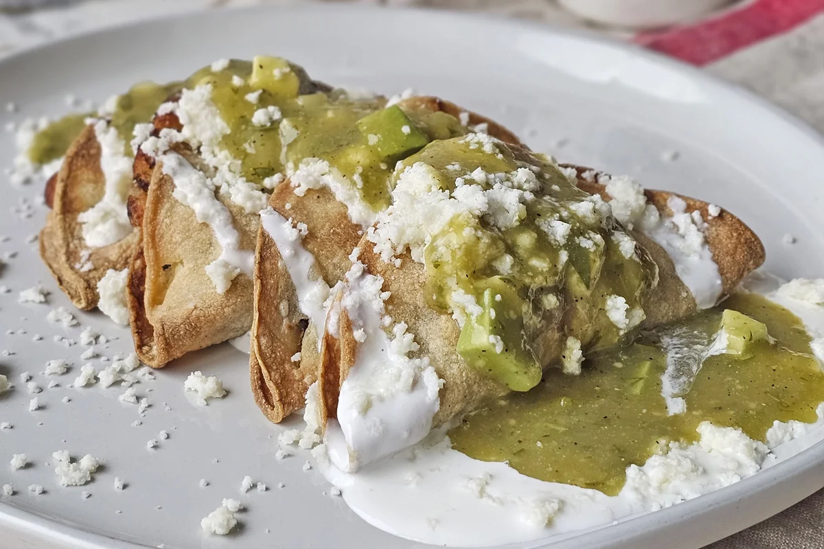 Black Bean & Queso Fresco Air Fried Tacos